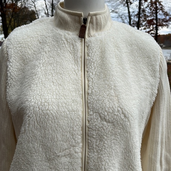 Talbot’s faux fur sweater jacket L - Picture 2 of 10